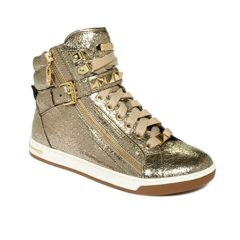 michael kors city high top sneakers|Michael Kors denim sneakers.